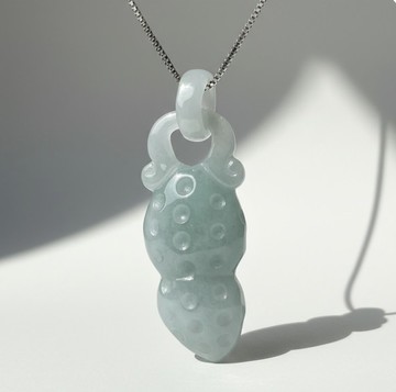 【好事花生】冰種翡翠花生項鍊 | 天然緬甸玉翡翠A貨 | 送禮