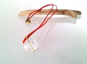 水晶項鍊水晶和絲綢（京都編織）2