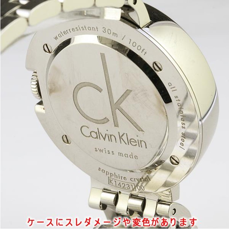 カルバンクライン Calvin Klein 35mm ボーイズサイズ オートマチック ウォッチ K14231 防水30m/100FT デイデイト  黒文字盤 男女兼用3針腕時計 中古 | LINEブランドカタログ