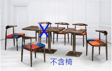 小單方圓柱古銅腳餐桌(彷地板面)X656-02 雪之屋小舖