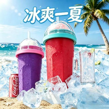 ✨折扣盛宴✨冰沙杯解暑降溫網紅自制夏季速製冷捏捏杯綠豆果汁酸奶昔冷飲 杯子