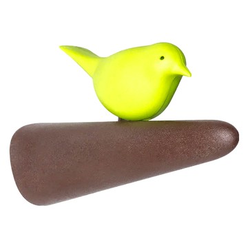 QUALy Picky Sparrow wall hook 枝頭雀兒 壁掛 147 x 89.8 x 40mm  綠鳥 + 咖啡樹枝  1個