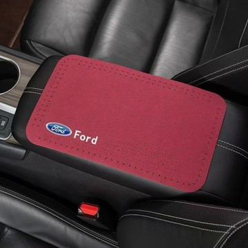 【在臺新款】-FORD福特 汽車扶手箱墊 中央扶手保護墊 四季通用 中間扶手翻毛皮肘托水杯墊保護套 扶手箱保護套