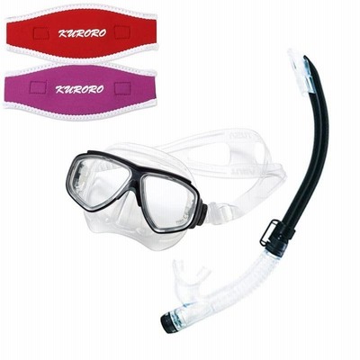 TUSA 度付きマスク スプレンダイブ2シリ BKxスノーケル インプレックスハイパードライミニシリ BK xKURORO マスクス