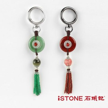 石頭記-天然石開運吊飾-雙環鎏影(2款式選)