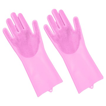 居家硅膠手套刷 Set 約29公分  1雙  顏色隨機