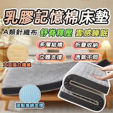 【捷泰家居】180x200 A類針織乳膠記憶棉床墊9公分 記憶海綿 乳膠床墊 雙人加大尺寸 IKEA美規