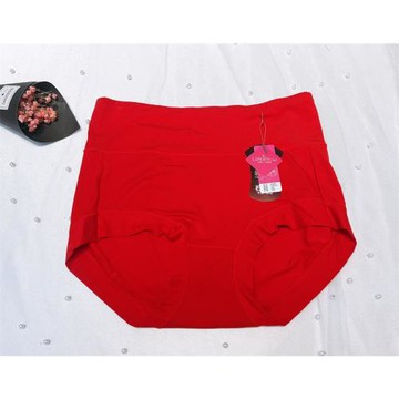 花仙子本命年大紅內褲女高腰大碼輕塑莫代爾棉石墨烯平腳褲21638