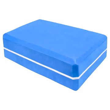 LEADER X 環保EVA高密度防滑雙色夾心瑜珈磚 重量約310g 防潮抗菌  23 x 15 x 7.5cm  藍色  1個