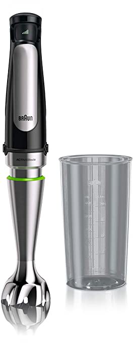 BRAUN【日本代購】德國 博朗手動攪拌機多功能快速7 1台2用搭載主動刀片技術MQ7000X 黑銀色