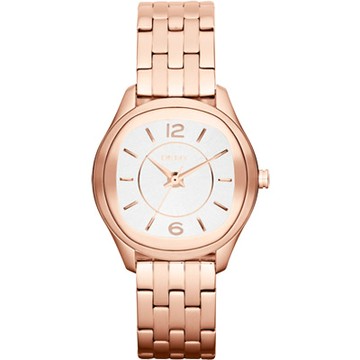 DKNY 城市漫步都會時尚腕錶-鋼帶-玫瑰金-NY8807-33mm