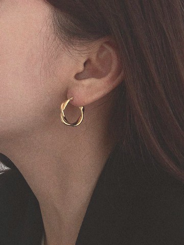 Silver 925 Daily Twist Earrings