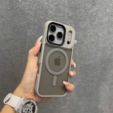 iphone17/16pro手機殼鈦灰大孔雅盾蘋果17promax磨砂膚感高級感15網紅14小衆13保護套簡約時尚17