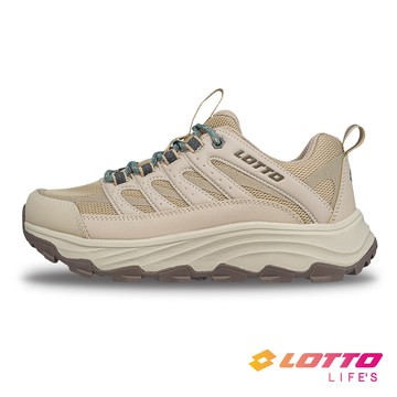 【LOTTO 義大利】女 寬楦 CT330 防潑水登山鞋(燕麥色-LT5AWO9321)