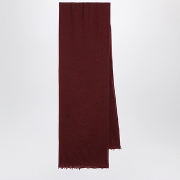 Bordeaux silk and cashmere-blend scarf