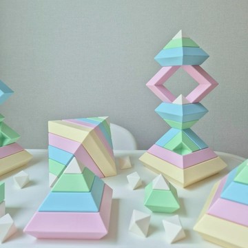 【安琪兒婦嬰百貨】Bellebaby 鑽石益智積木