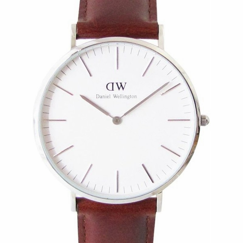 ダニエルウェリントン Daniel Wellington 時計 メンズ 40mm 二針 ブラウン シルバー レザーバンド 07dw Dw 通販 Lineポイント最大0 5 Get Lineショッピング