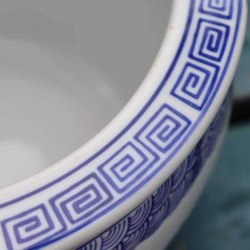 火鉢 水鉢 鳥獣戯画 7号 シノワズリ オリエンタル ジャポニズム 火鉢