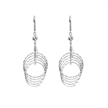 925純銀耳環圓環耳扣-五層民族風個性誇張女飾品73zw45【獨家進口】【米蘭精品】