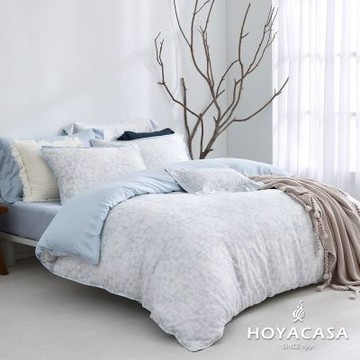 HOYACASA  自然脈動琉璃天絲兩用被床包六件組-霧嶼(加大)