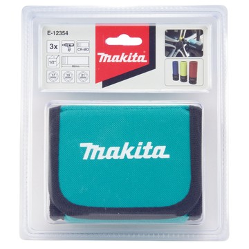 Makita E-12354 4分車輪螺母套筒 3件組(17/19/21mm x 86mm)