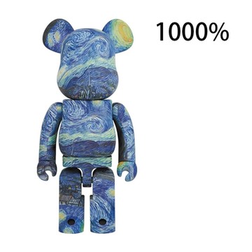 BE@RBRICK The Starry Night 梵谷 星夜 1000% 星空 庫柏力克熊 潮玩 擺件 藏品 聯名款