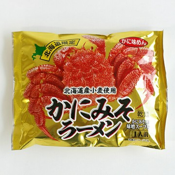 (預購) 北海道限定 蟹味噌拉麵 日本拉麵 北海道 毛蟹 拉麵 泡麵