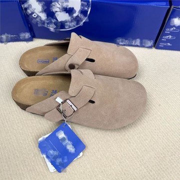 全真皮現貨勃肯鞋純原情侶新款包頭涼拖鞋懶人一腳蹬外穿博肯鞋女