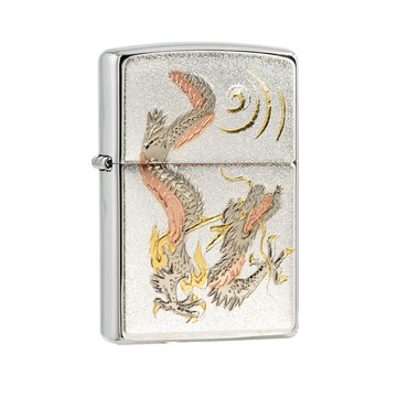 Zippo 【官方旗艦店】Japanese traditional design RYU 日本傳統風格-神龍飛舞防風打火機