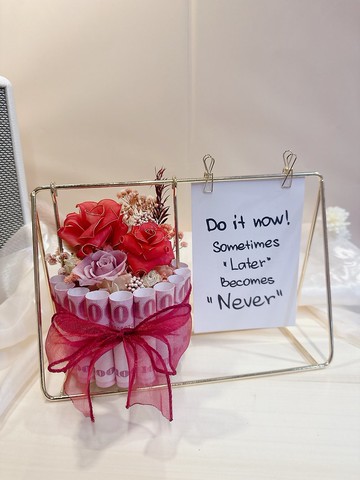 【蕓椛閣花藝手作】水晶花鈔票鞦韆