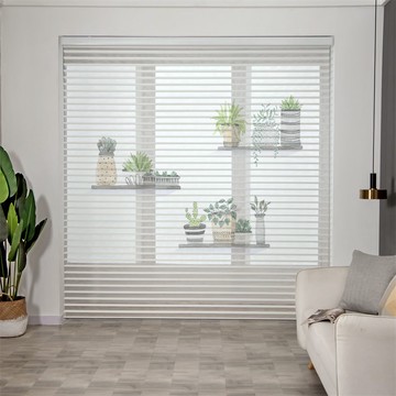 【台灣公司 可打統編】免打孔三層香格里拉柔紗簾百葉遮光防水透景透視小清新書房陽臺 y8181