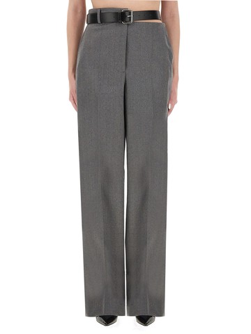 stella mccartney flannel pants with belt