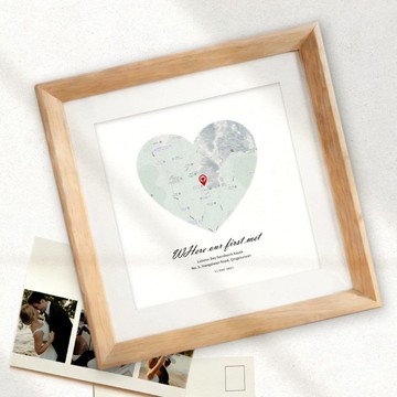 心形地圖 【客製化禮物】|生日禮物|週年紀念|結婚|情人節禮物