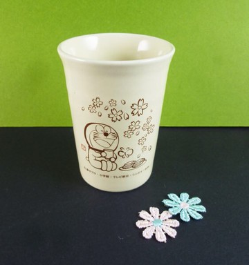 【震撼精品百貨】Doraemon 哆啦A夢 茶杯-櫻花米色【共1款】 震撼日式精品百貨
