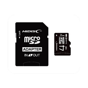 (まとめ) ハイディスク microSDHCカード4GB class10 UHS-I対応 SD変換アダプター付き HDMCSDH4GCL10UIJP3 1枚 