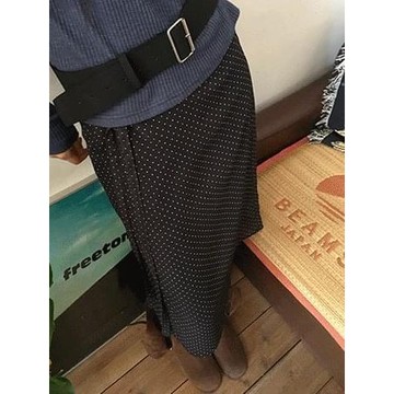 Codibook｜韓國 DAILYJOU 卡薩圓點雪紡中長版裹式裙［預購］裙子 女裝