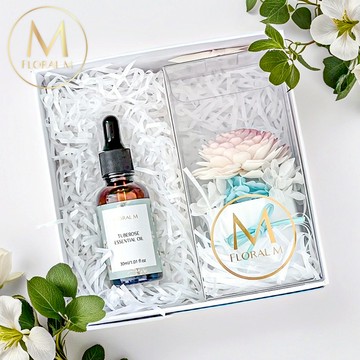 禮物1+1💕快速出貨【Floral M】Unicorn彩虹花園香氛擴香花禮盒  摩羯座生日禮物