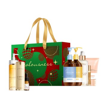 【奢華煥亮組】奢華呵護禮盒+抗UV防曬素顏霜PRO SPF50★★★★30ml+黃金蠟菊淨白潔顏露100ml+8%杏仁酸淨痘精華5ml