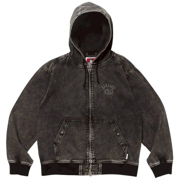 BEN DAVIS 25780005-01 BLEACHED ZIP HOODIE 連帽外套 (水洗黑色)