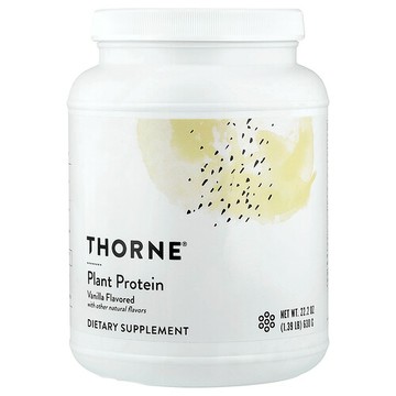 Thorne, 植物蛋白質，香草味，1.39 磅（630 克）