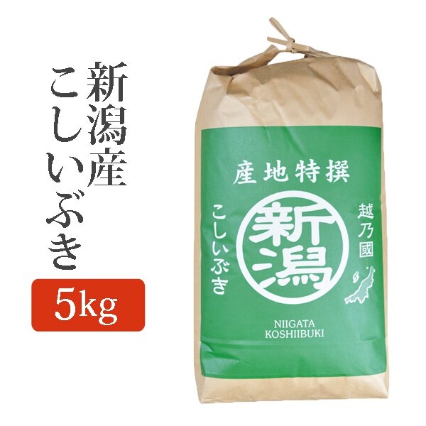 新米 令和5年産 玄米 新潟県産こしいぶき 5kg 新潟産 2023年度産 産地直送 お米 食品 こいしぶき 5キロ ご飯