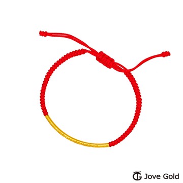 Jove gold漾金飾 微笑的眼角黃金編織繩手鍊