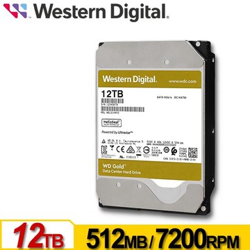 WD 金標 12TB 3.5吋 SATA 企業級硬碟 WD122KRYZ