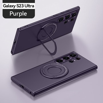 磨砂 抽拉隱形支架 磁吸無線充 喇叭防塵網 手機殼 適用 三星 S23 Ultra S23+ S23Ultra 保護殼