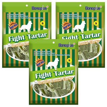 Bone plus 雙頭潔牙骨超效s 3入 - 小型犬適用  天然草本  110g  3包