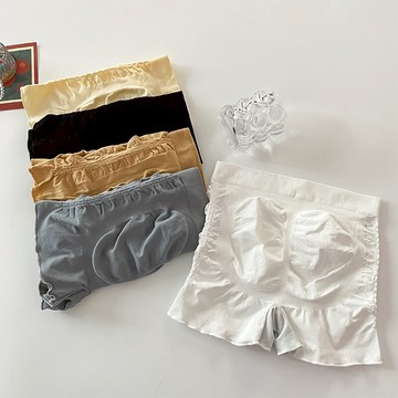 高腰收腹打底安全褲女年新款防走光保險褲可外穿寬松平角短褲