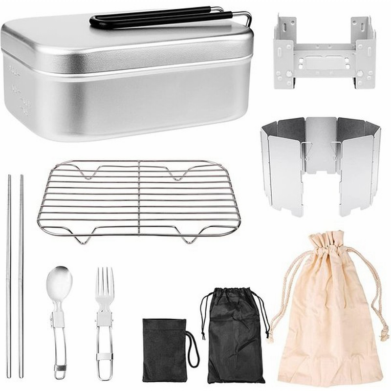 メスティン Splaks ラージメスティン メスティンセット 目盛り付き はんごう キャンプ 10点セット ポケットストーブ 収納袋付き キャンプ用品 通販 Lineポイント最大get Lineショッピング