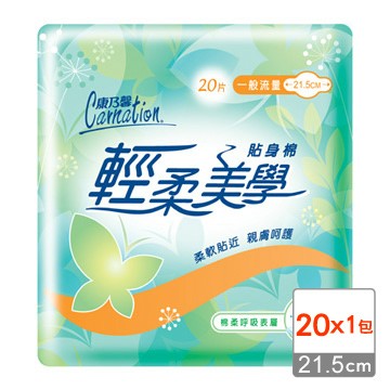 康乃馨 -輕柔美學貼身棉一般流量(21.5cm/20片) X2包