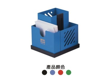 徠福 鐵製多用途筆筒 三用 11x11.2cm 顏色隨機出貨 / 個 NO.2337