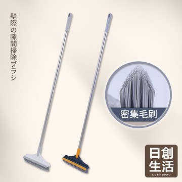 台灣現貨 兩用牆角縫隙掃水刷 地板刷 刷地+刮水 廁所刷 廁所地板刷 刮水地板刷 玻璃刮刀 縫隙刷 日創生活